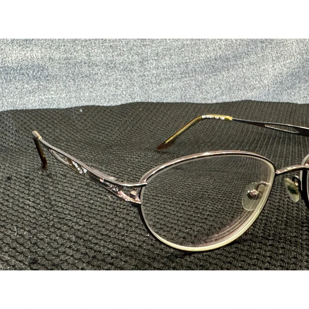 Vintage Elizabeth Arden EA-1016-1 Women Gunmetal Oval Eyeglasses Frame 52-17-130